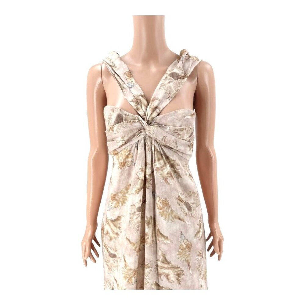 Beatriz Camacho Dress Maxi Open Back Seashell US6 - Picture 3 of 9